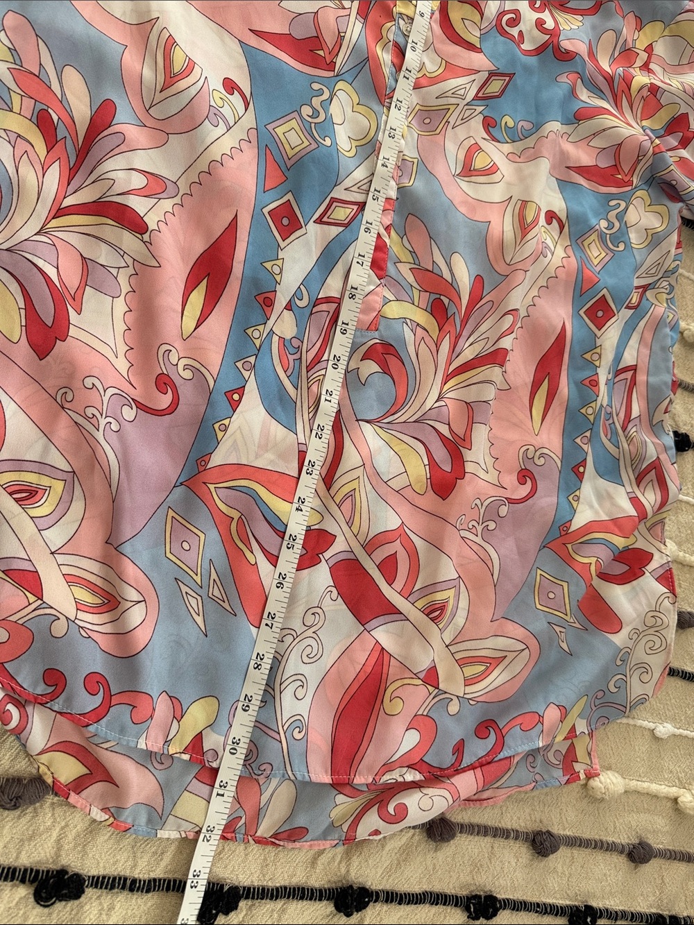 Zac & Rachel Multicolor Paisley Print Blouse - Pink & Blue - Picture 6 of 6